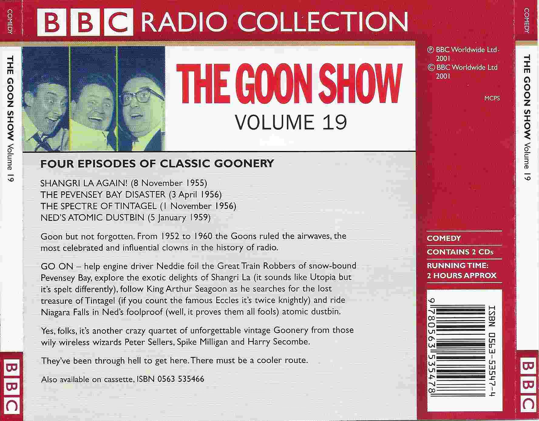 Picture of ISBN 0-563-53547-4 The Goon show 19 - Ned's atomic dustbin by artist Spike Milligan / Larry Stephens from the BBC records and Tapes library
